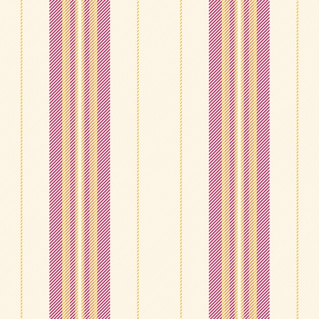 Pattern stripe fabric of background lines vector with a seamless vertical texture textile in old lace and cornsilk colors
