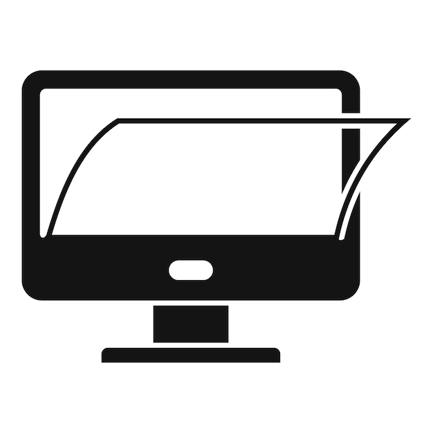 Pc monitor protection icon Simple illustration of Pc monitor protection vector icon for web design isolated on white background