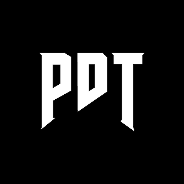 PDT letter logo design for technology company PDT logo design black and white color combination PDT logo PDT vector PDT design PDT icon PDT alphabet PDT typography logo design