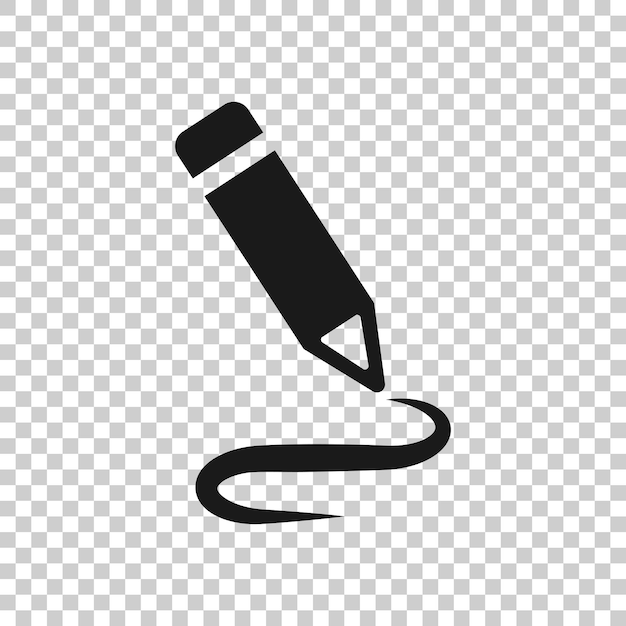 pencil notepad icon in transparent style document write vector illustration on isolated background pen drawing business concept