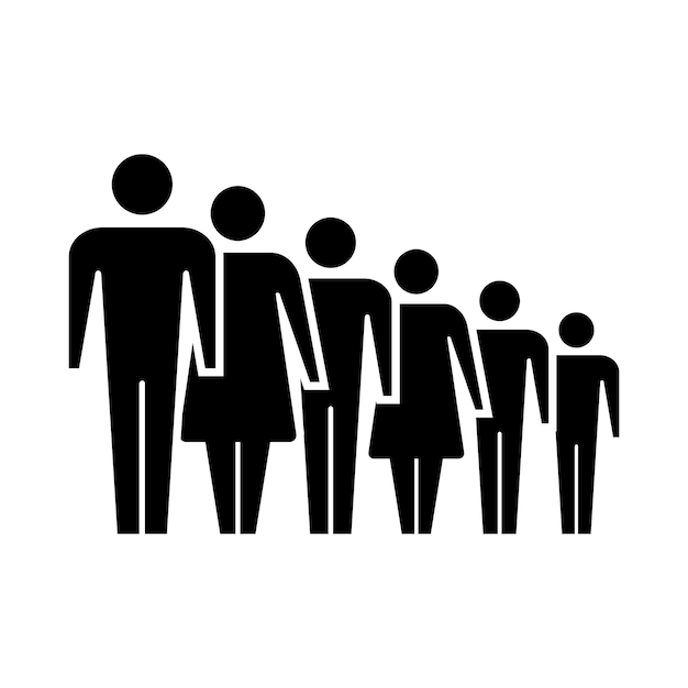 People icon vector male and female group of persons symbol avatar for business management team