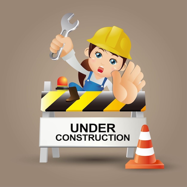 People Set  Profession  Set of builder character in different poses