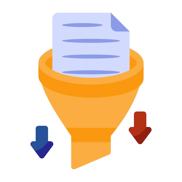 Perfect design icon of data funnel