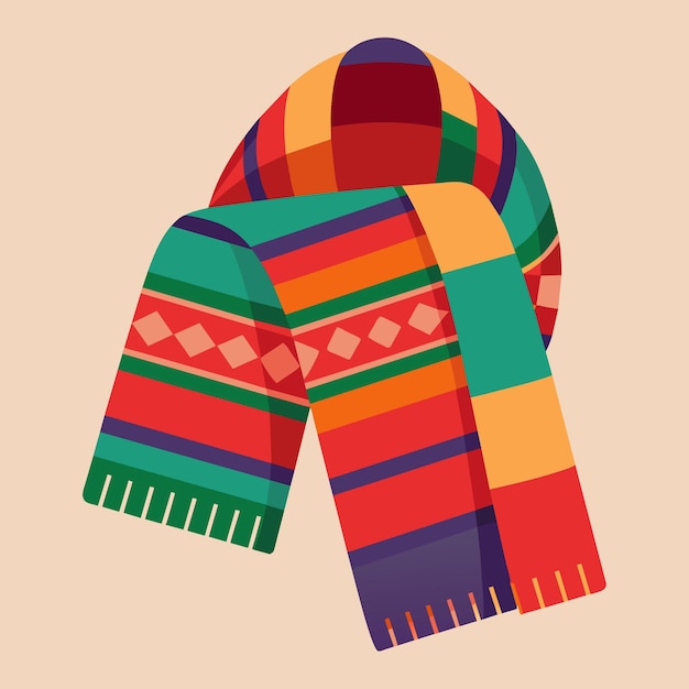 peruvian wool scarf vector graphics illustration eps source file format lossless scaling icon design