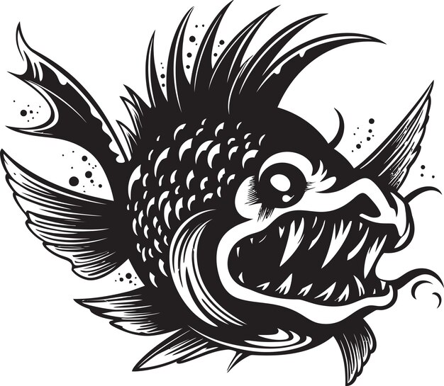 Phantom Predator Angular Anglerfish Symbolism Nefarious Navigator Sinister Angular Fish Icon