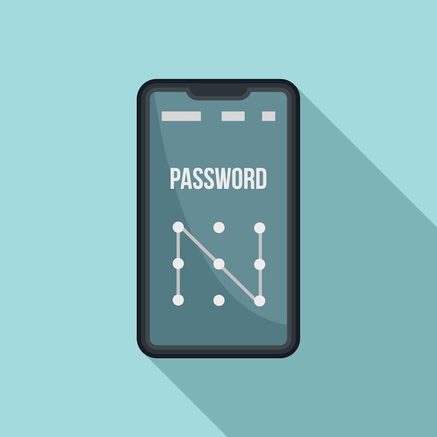 Phone sign authentication icon Flat illustration of Phone sign authentication vector icon for web design