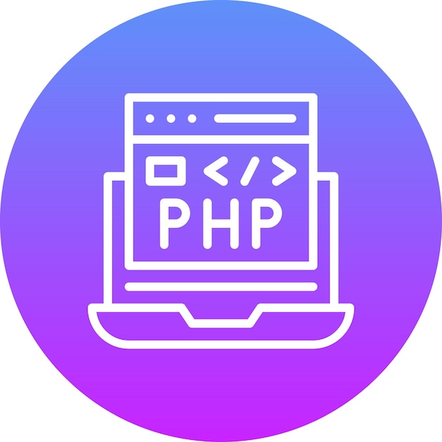 php coding vector icon illustration of coding and development iconset