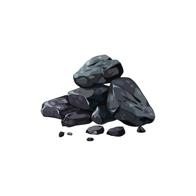 Pile of Dark Stones Vector illustration design