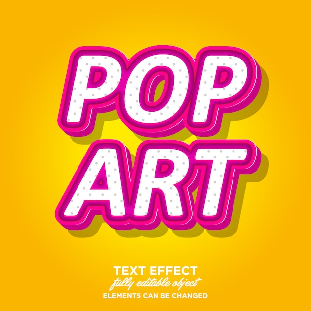 Pinky pop art 3D text style