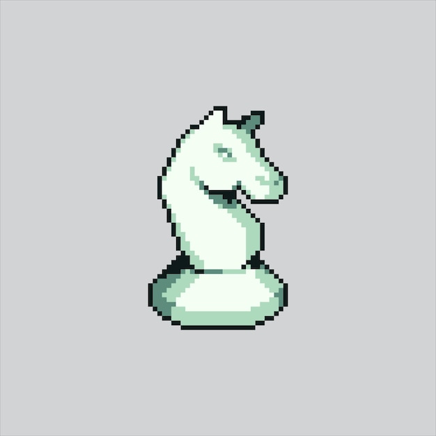 pixel art illustration chess knight pixelated chess horse chess knight horse icon pixelated for th