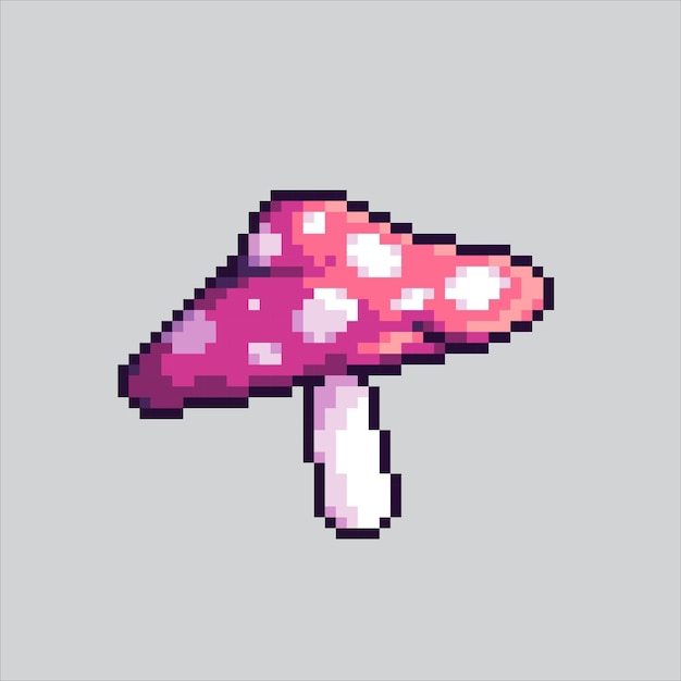 Pixel art illustration Mushroom Pixelated Mushroom Mushroom plant pixelated for the pixel art game