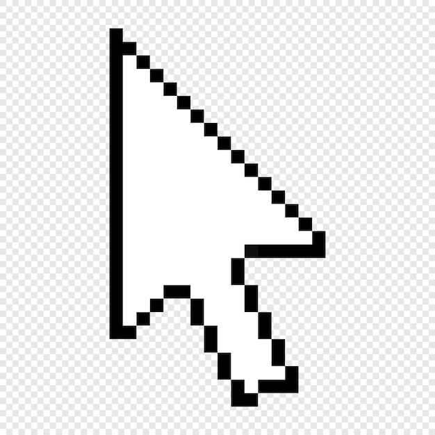 Pixel computer mouse click pointer cursor arrow Mouse cursor arrow Pointer arrow Cursor icon