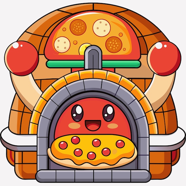 pizza oven vector graphics illustration EPS source file format lossless scaling icon design
