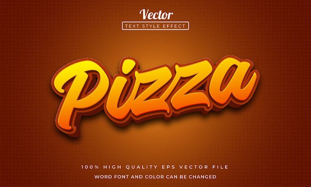Pizza text effect editable