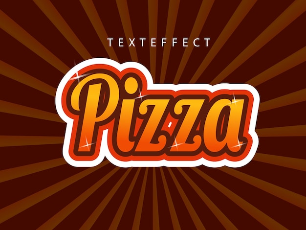 Pizza text effect with graphic style