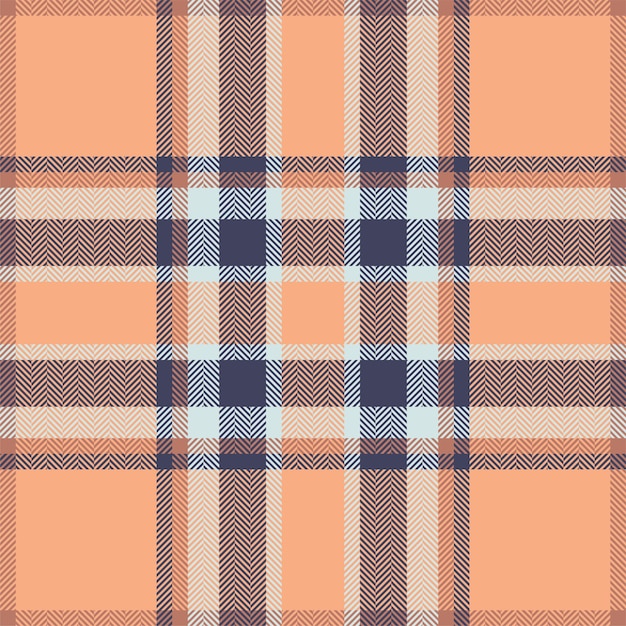 plaid check pattern in orange and red colors seamless fabric texture tartan textile print