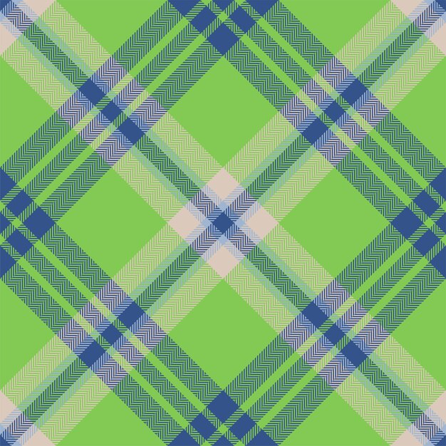 Plaid pattern vector Check fabric texture Seamless textile design for clothes paper print