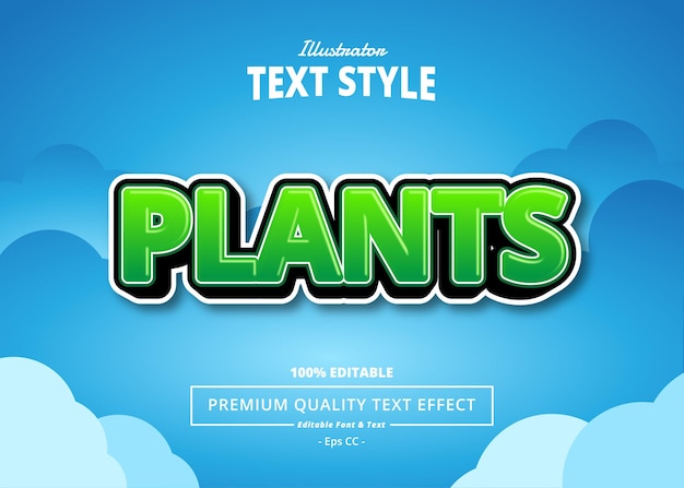PLANTER redigerbar teksteffekt