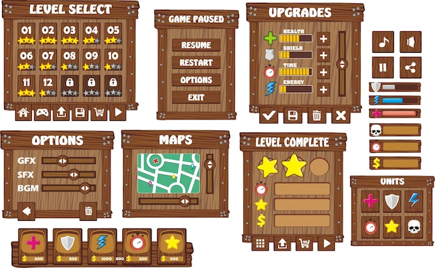 Platform game user interface