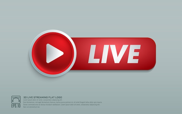 Play live 3D design element button