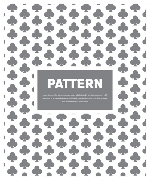 Playing card club suit icon pattern on white background Playing card club suit sign