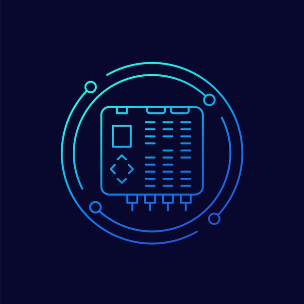plc icon programmable logic controller linear design