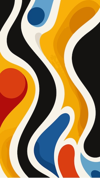 Pop art abstract background with different shapes