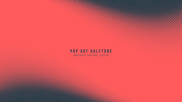 pop art dots halftone pattern vector smooth curved border abstract background