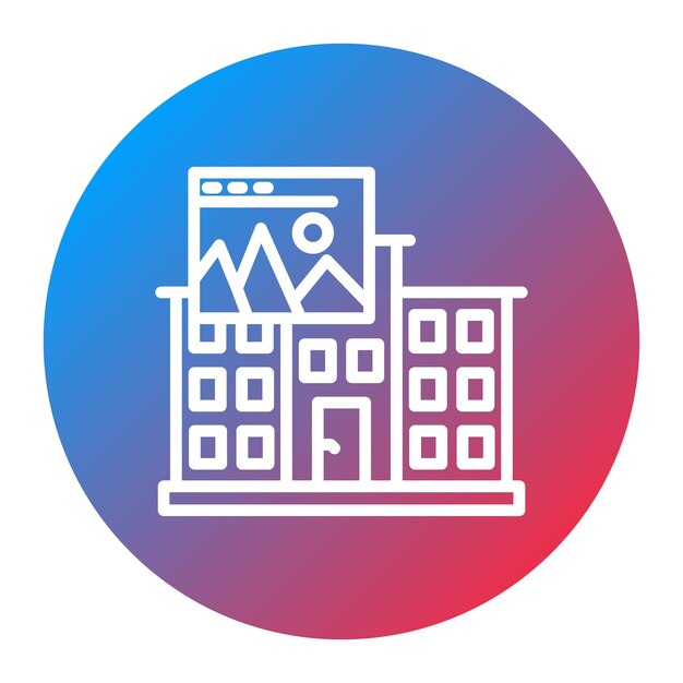 Portfolio Building icon vector image Can be used for Freelancer