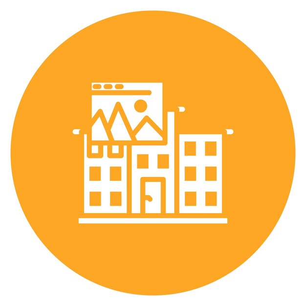 Portfolio Building icon vector image Can be used for Freelancer