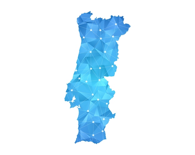 Portugal Kartlinjeprikker polygonal abstrakt geometrisk.