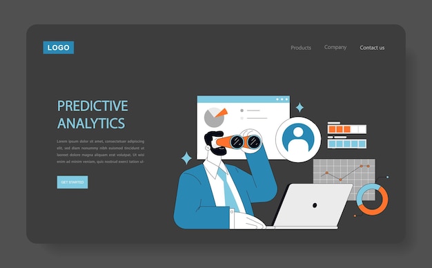predictive analytics in hr concept business professional using advanced analytics to foresee