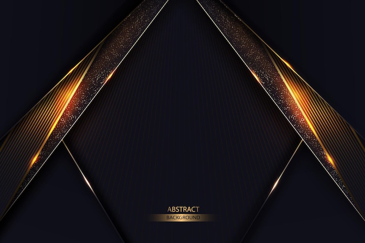 Premium Gold Abstract Background With Golden Light Line and Sparkle