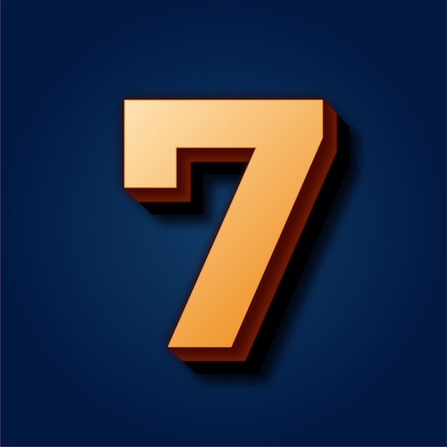 Premium Rich Blue Background Featuring Sophisticated Gold Number 7 Icon