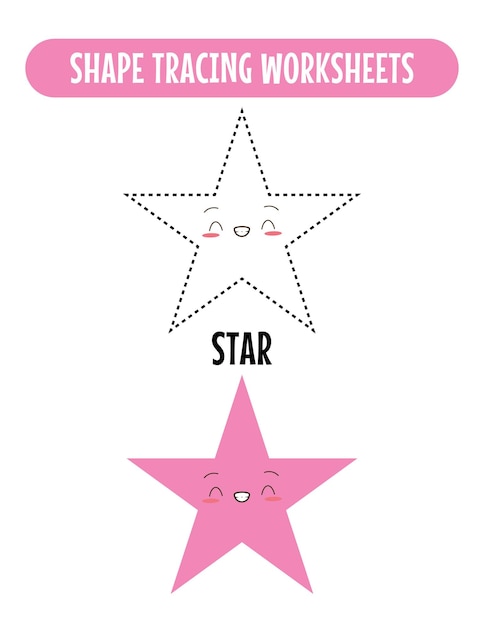 Preschool Shapes Tracing Worksheets