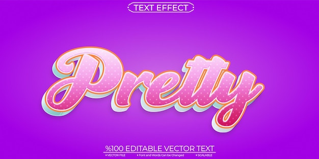 Pretty Editable and Scalable Text Effect