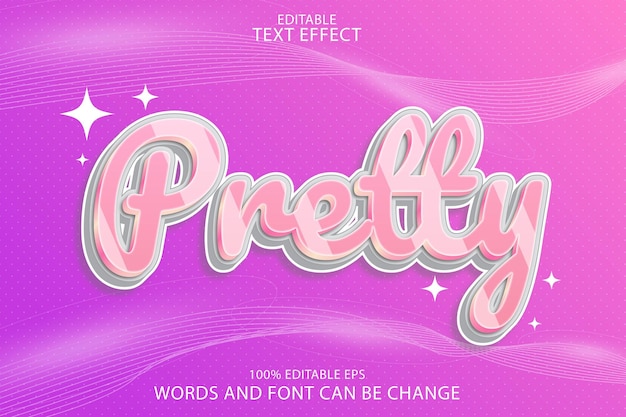 pretty editable text effect emboss modern style