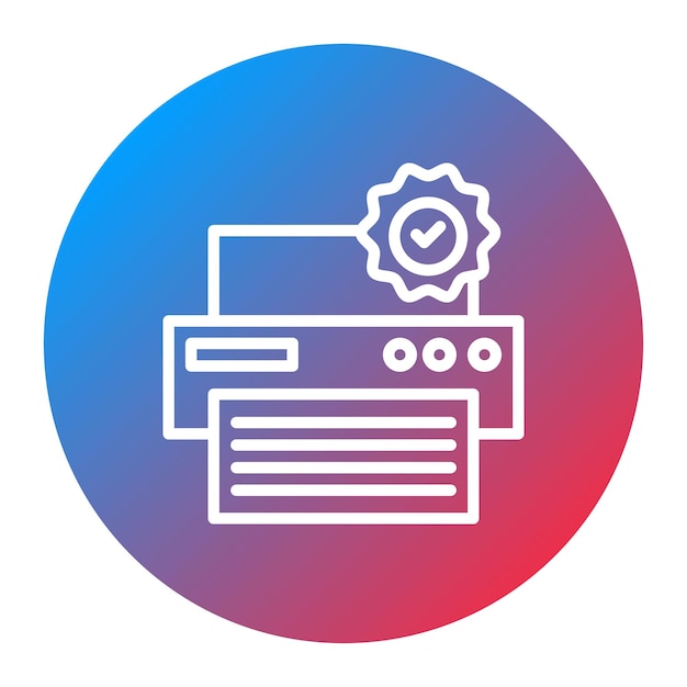 print quality icon vector image can be used for 3d printing