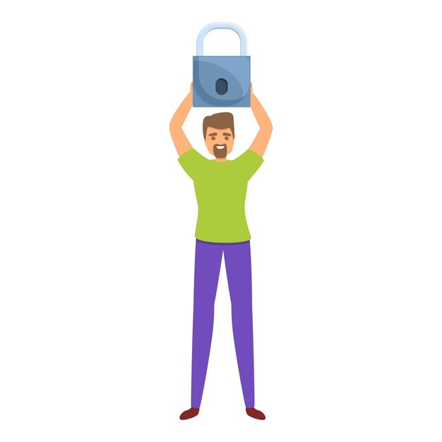 privacy padlock icon cartoon of privacy padlock vector icon for web design isolated on white background