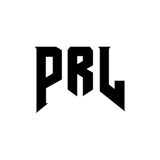 PRL letter logo design for technology company PRL logo design black and white color combination PRL logo PRL vector PRL design PRL icon PRL alphabet PRL typography logo design