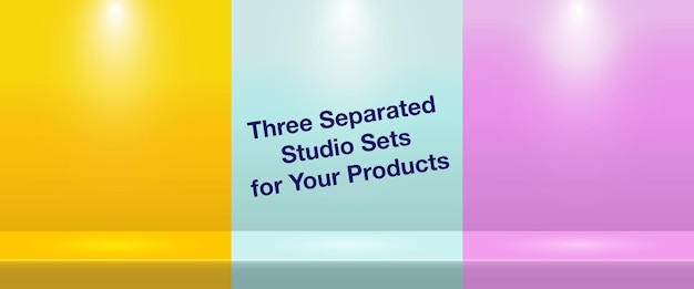 Product display Studio Wall Room Background Template table top view
