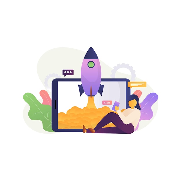 product launch concept illustration