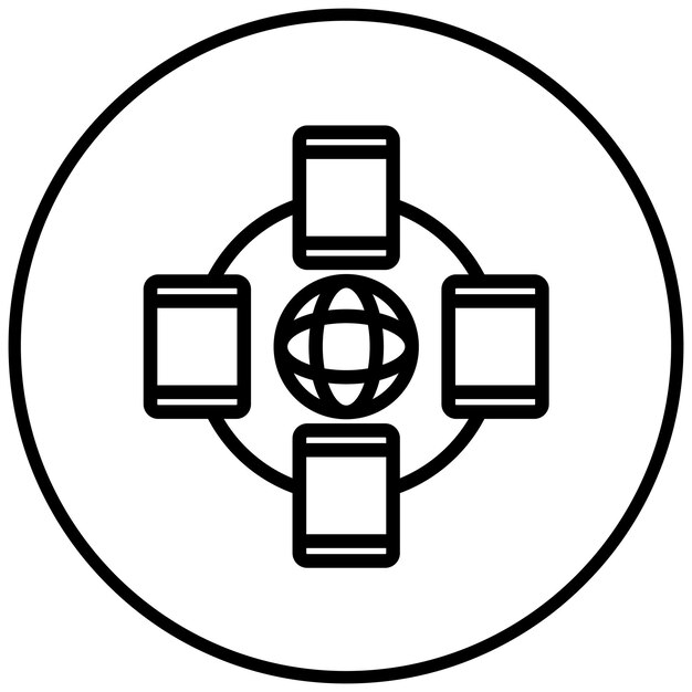 professional networking vector icon illustration of networking iconset