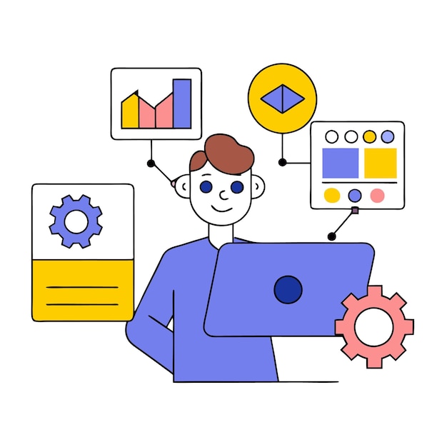 Programmeringskonsept koding java script programmering Illustrasjon