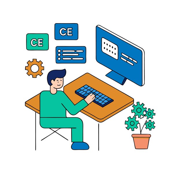 Programmeringskonsept koding java script programmering Illustrasjon