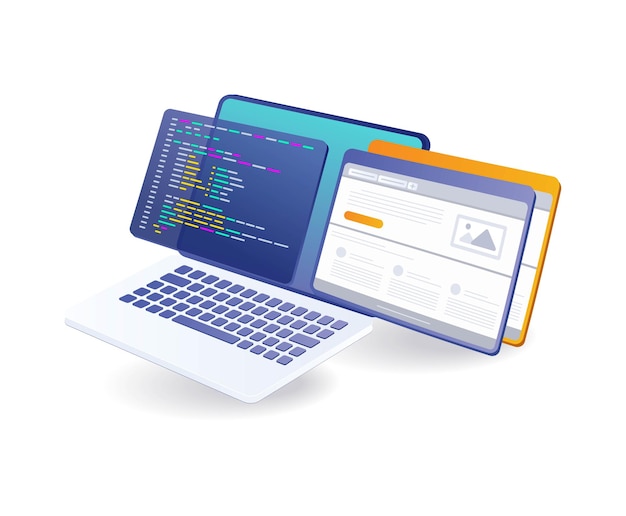 Programmers create responsive web application designs