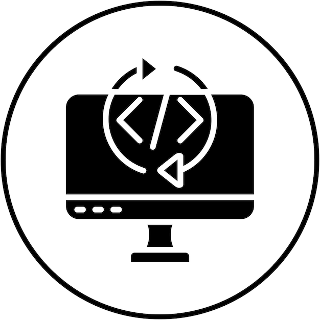 programming cycle vector icon can be used for computer programming iconset