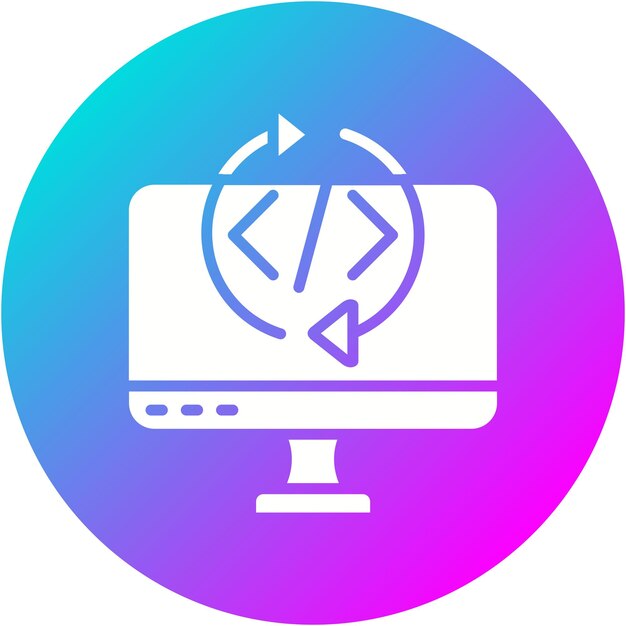 programming cycle vector icon can be used for computer programming iconset