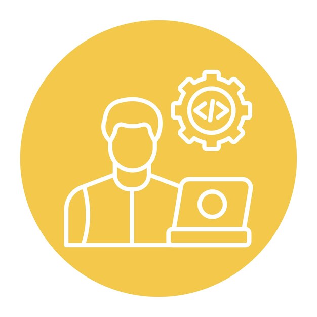programming skills vector icon can be used for no code iconset