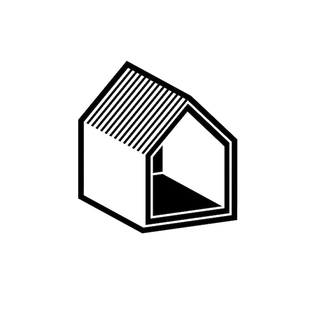 Property developer conceptual business vector icon, real estate emblem.  Building modeling and engineering projects abstract symbol. Simple house.